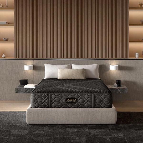 Black Series One Hybrid Firm Mattress by Beautyrest | Specialty Foams for individualized support and motion separation with a contouring feel