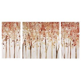 Autumn Forest 3-Piece Canvas Art Set |  cozy, nature-inspired atmosphere