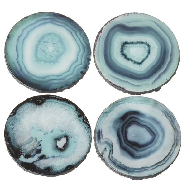 Turquoise Faux Agate Coasters (4 pc. set)