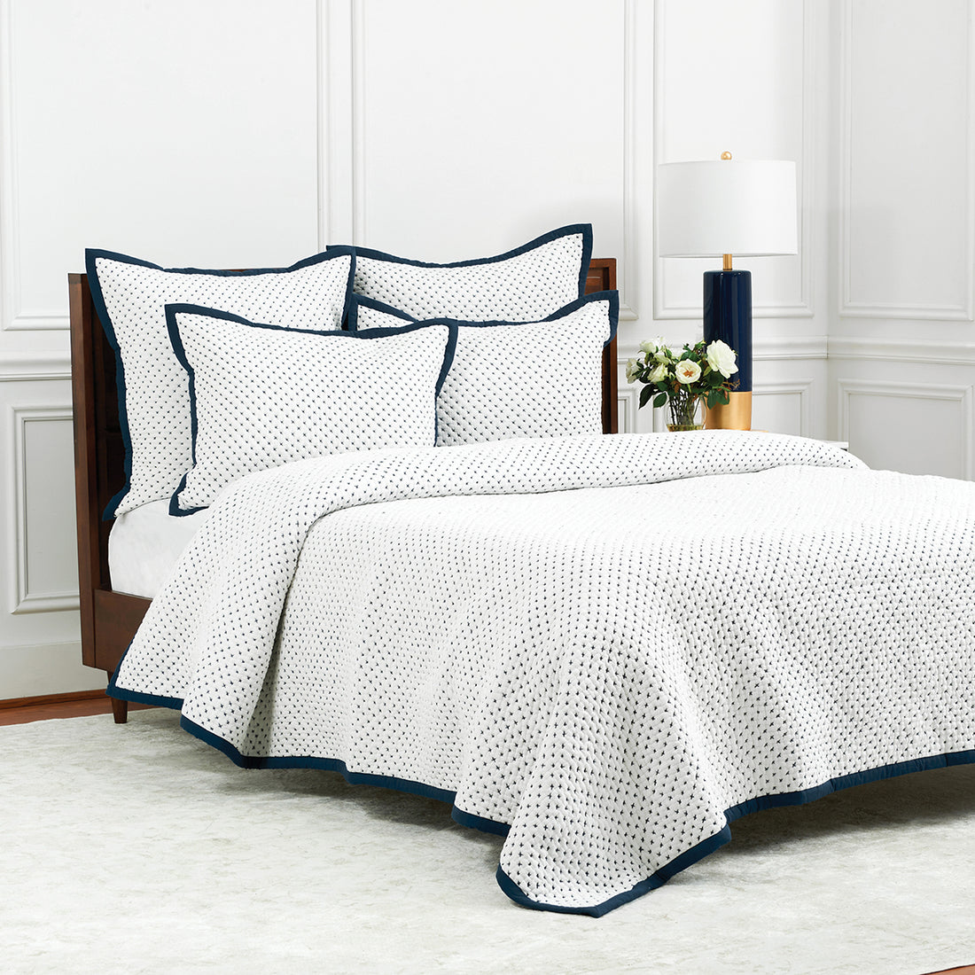 Elizabeth York Hanima Navy Quilt