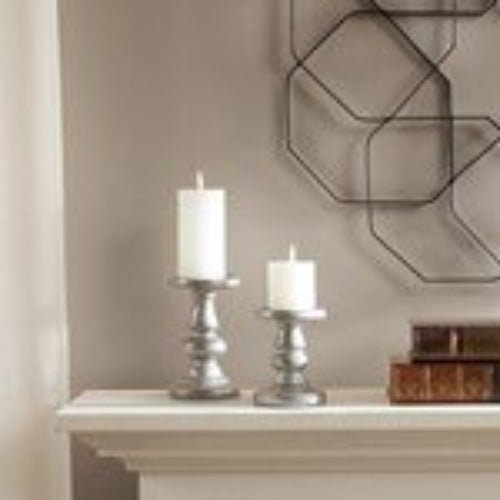 Silver candle holders (2 pc. set)