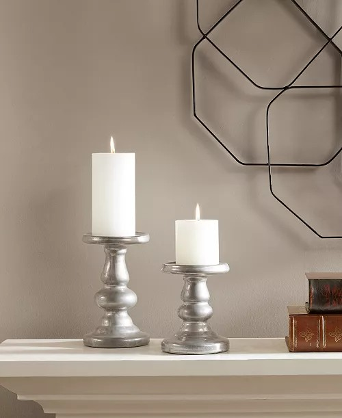 Silver candle holders (2 pc. set)